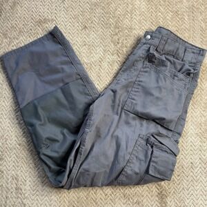 SkylineWears Mens Gray Cotton Canvas Workwear Cargo Pants 30/30 Utility Trousers